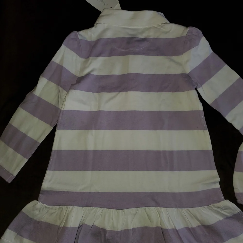 Polo by Ralph Lauren Purple and White Striped Diaper Cover Set - Picture 6 of 6